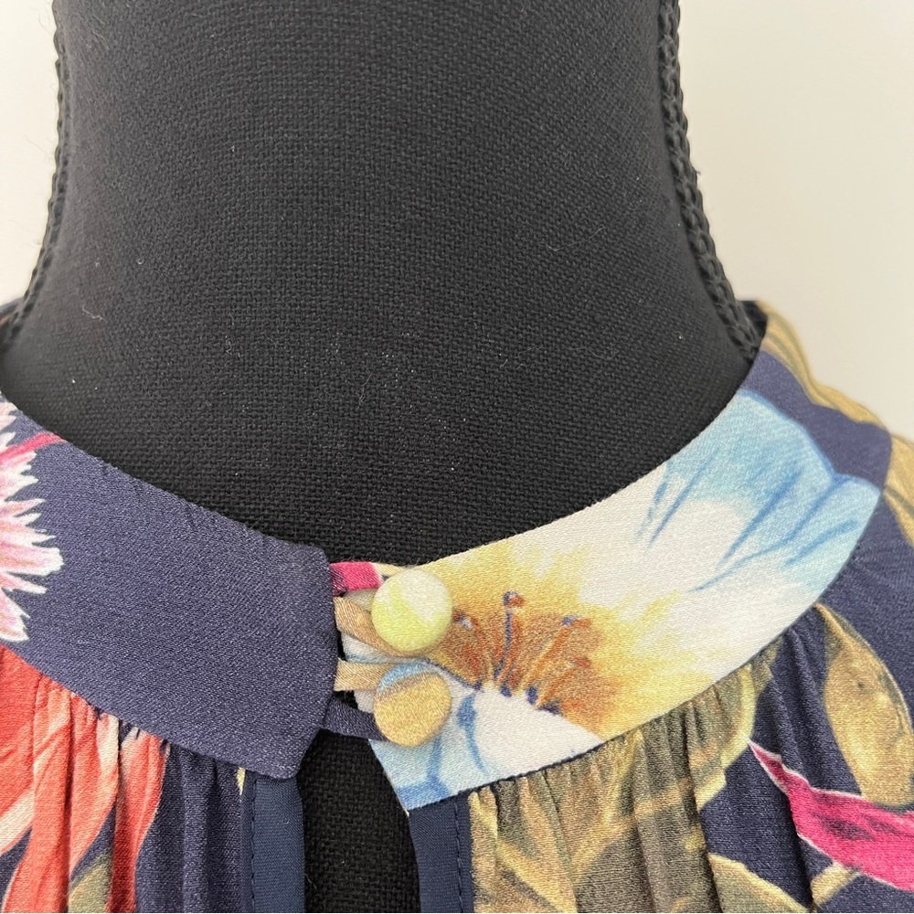ANN TAYLOR Floral Print Maxi Dress, Size 12, BEAUTIFUL COLOURS, Fall Wedding - Picture 5 of 12